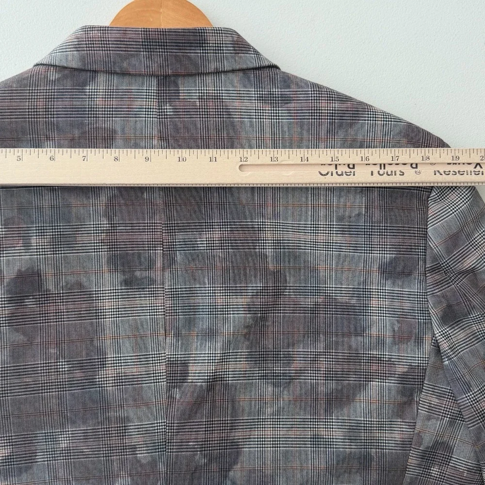 INC Mens Blazer Sport Coat Large Camo Print Slim Fit Dinner Jacket Party Suit